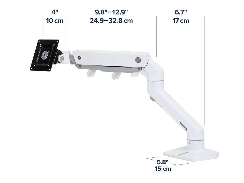 Ergotron HX Desk Monitor Arm with HD Pivot White Monitor