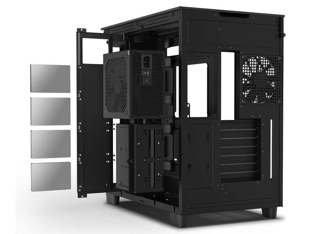 NZXT H9 Flow DualChamber MidTower Airflow Case Matte Black NZXT