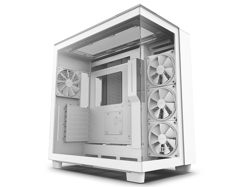 NZXT H9 Elite Premium DualChamber MidTower Airflow Case Matte White