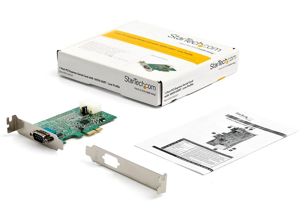 StarTech 1-port PCI Express RS232 Serial Adapter Card (PEX1S953LP ...