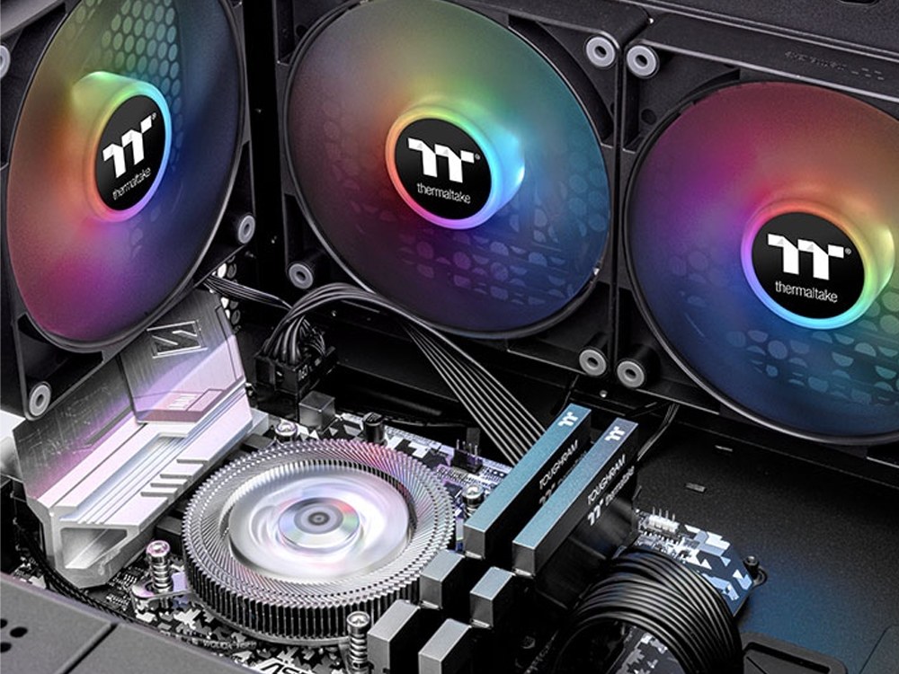 Thermaltake CT140 EX Reverse ARGB Sync | 140mm | Pack de 3 | Connexion en série magnétique MagForce 2.0 | PWM 500-1800 tr/min | 9 LED |Synchronisation