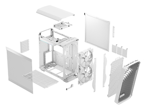 Fractal Design Torrent Compact Case - White RGB Clear Tint | FD-C