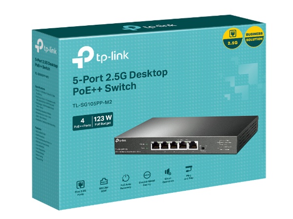 TP-Link 5-Port 2.5G Desktop Switch TL-SG105PP-M2 | Networking Switches