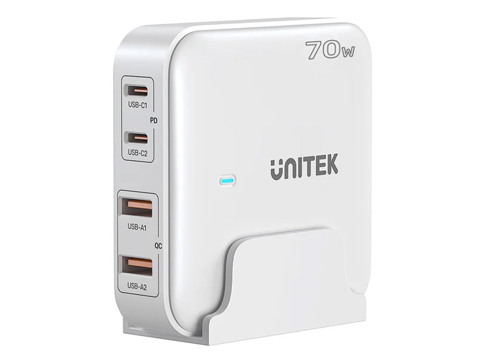 Unitek 70W Desktop GaN USB-C/USB-A Charging Station - White | Laptop ...