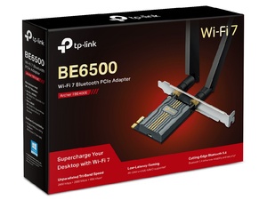 TP-Link BE6500 Wi-Fi7 BT5.4 PCIeアダプター TP-Link BE6500 Tri-Band Wi-Fi 7 PCIe Adapter, up to 6.5Gbps