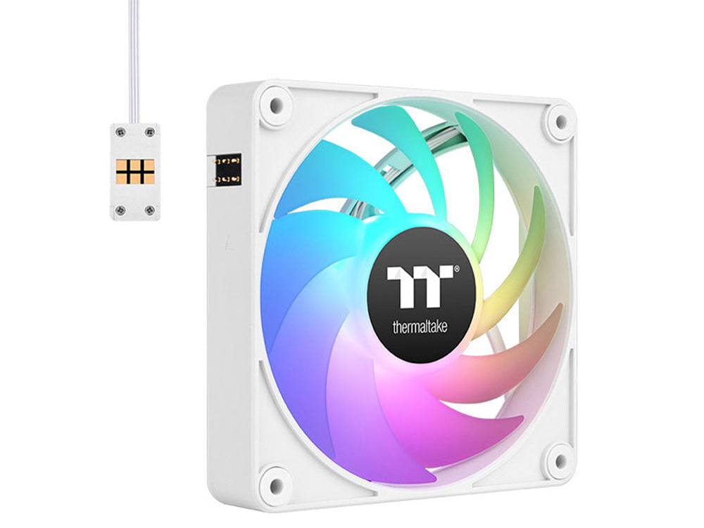 Thermaltake CT120 ARGB Sync PC Cooling Fan White - Lot De 2 Ventilateurs