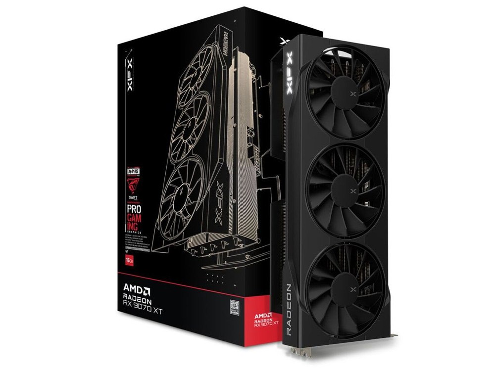 XFX Swift AMD Radeon RX 9070 XT Triple Fan Gaming Edition Graphics Card [RX-97TSWF3B9]