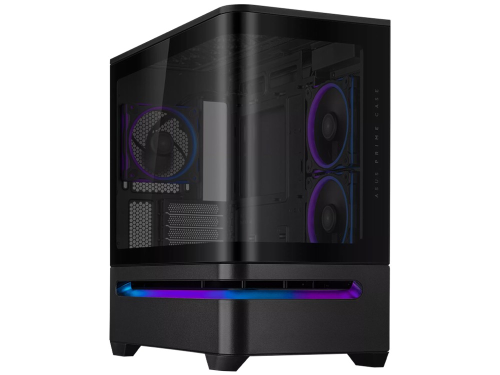 ASUS Prime AP202 ARGB Curved Tempered Glass Mid-Tower Case - Black ...