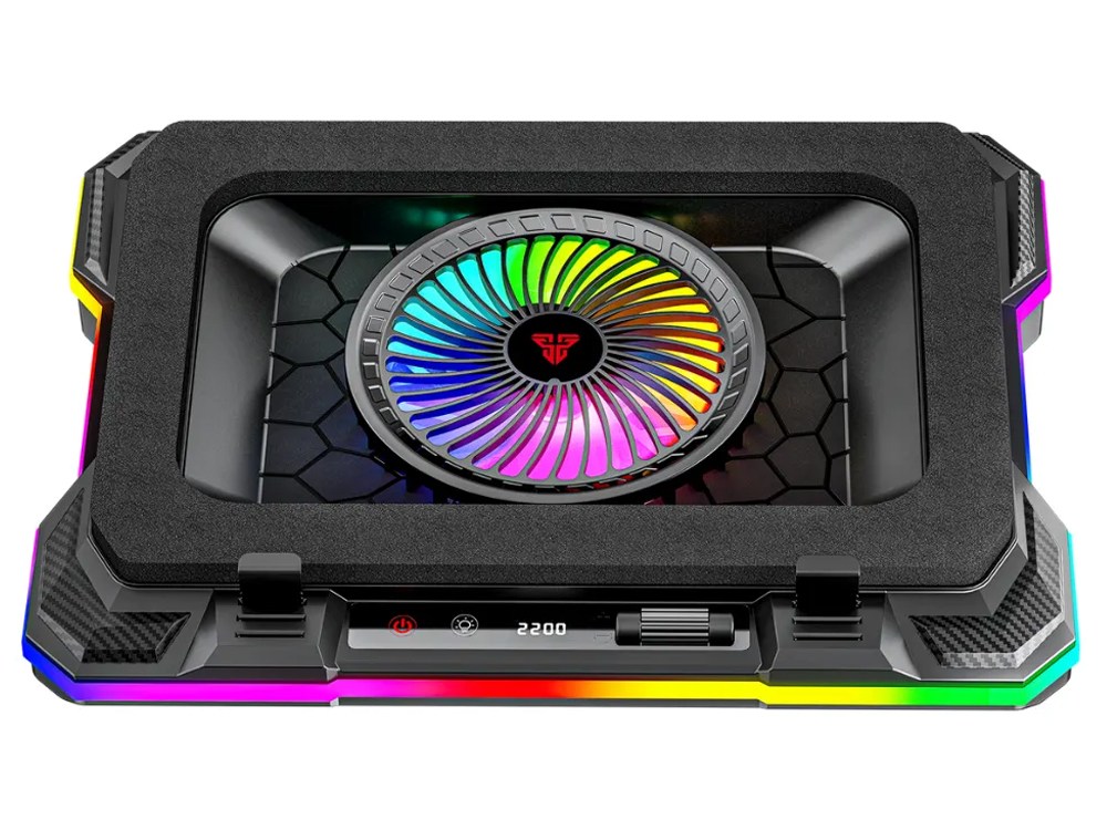 Fantech NC22 RGB Notebook Cooler with Dual USB-A power port and Phone Holder