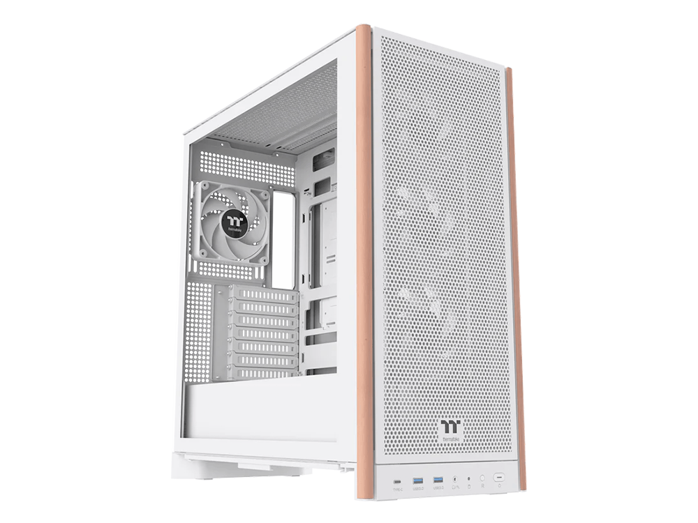 Thermaltake S370 WS Wood Mesh Mid-Tower Case - Edition Snow
