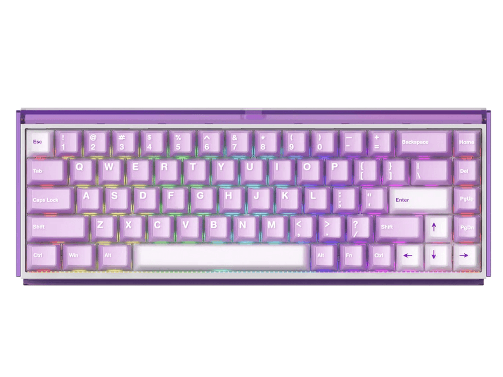 Akko Ray68 AstroAim Magnetic Switch RGB Wireless Mechanical Keyboard - Misty Purple & White