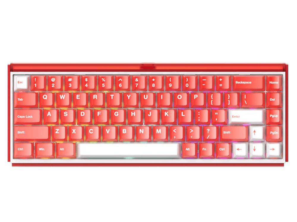 Akko Ray68 AstroAim Magnetic Switch RGB Wireless Mechanical Keyboard - Misty Red & White