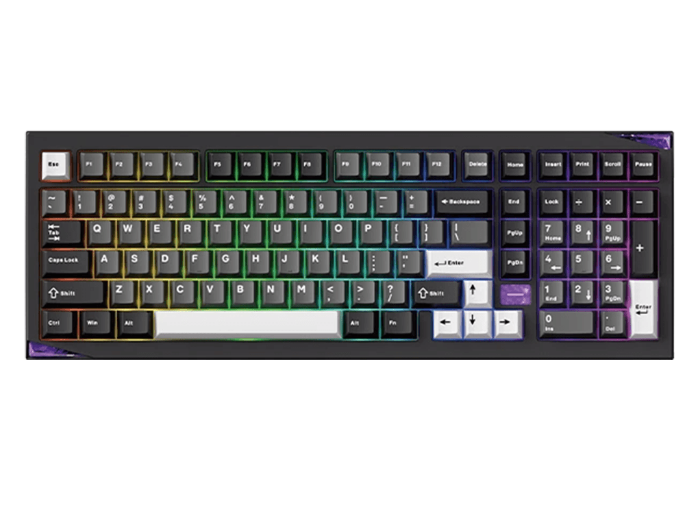 Akko Mineral 02 VIA Mirror Switch Mechanical Keyboard - Black and SIlver