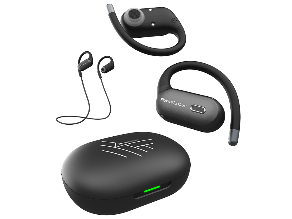 PowerLocus Move Open Ear Wireless Earbuds - Black