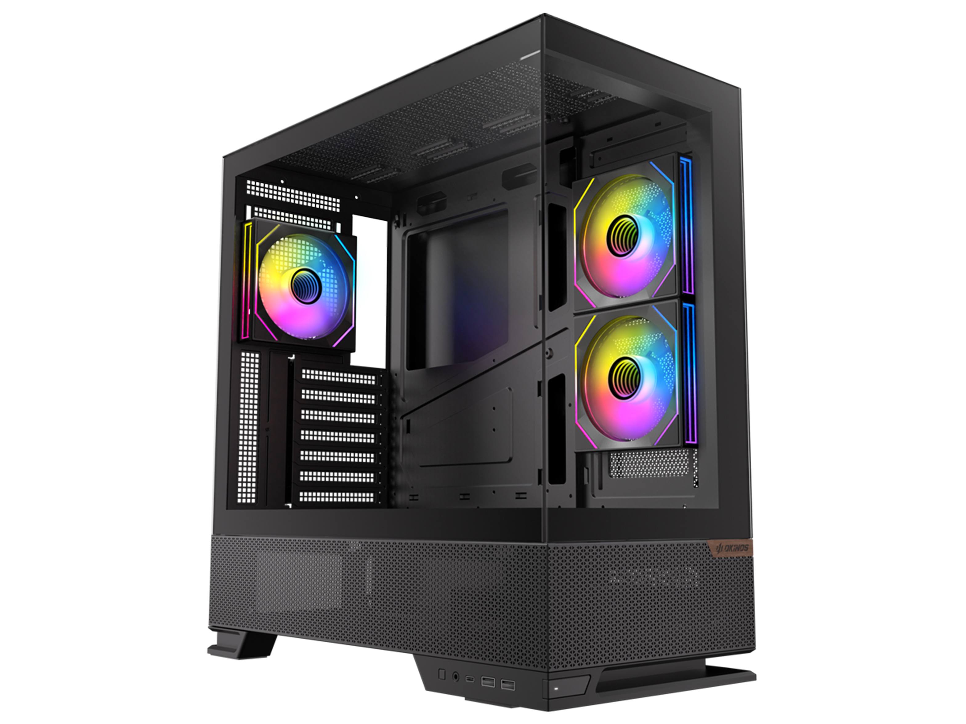 Okinos Aqua 6 infinity Tempered Glass Side Panels Mid-Tower ATX Case