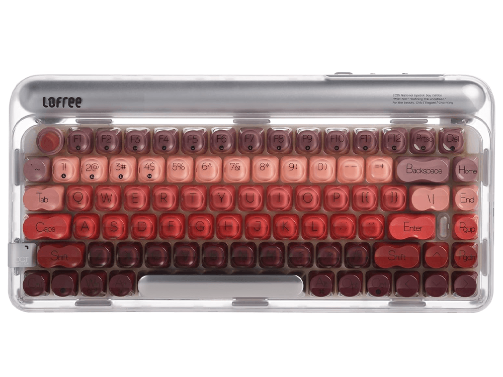 Lofree DOT Lipstick Tri Mode Hot-Swap Wireless Mechanical Keyboard - Silver