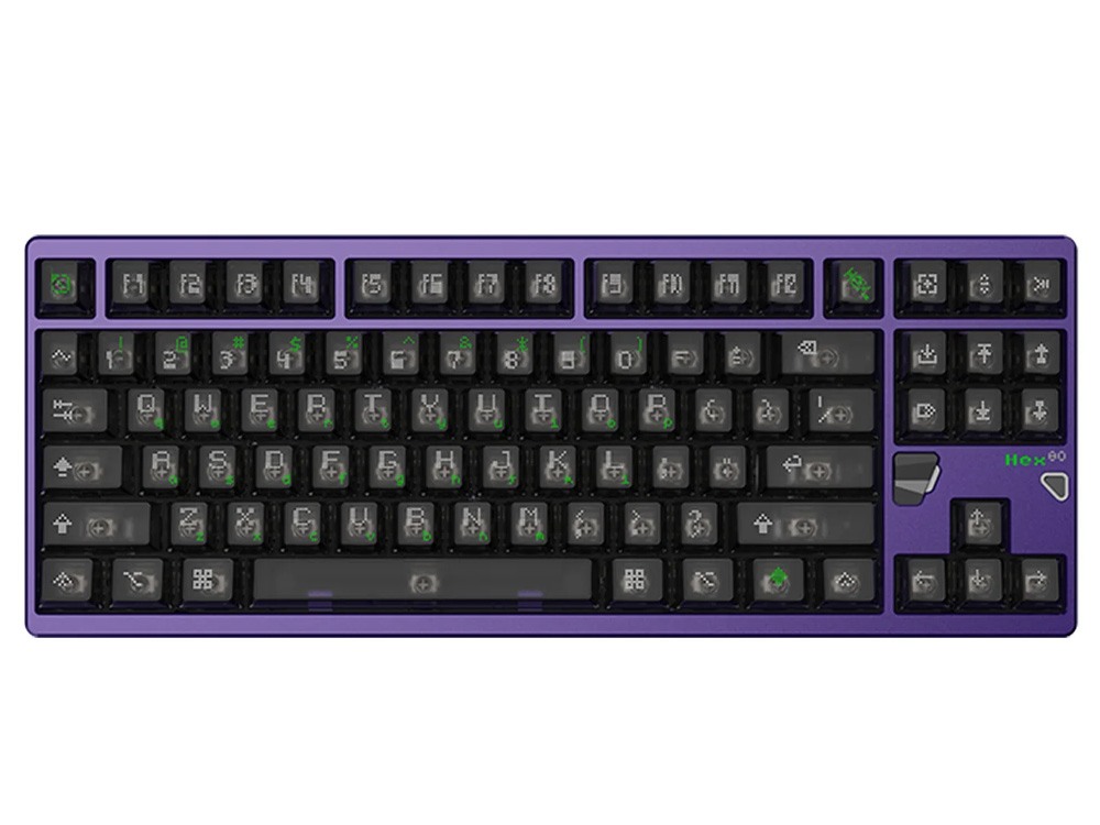 Qwertykeys QK & ATK HEX80 8K HE Wired Magnetic Custom Keyboard - Anodized Purple