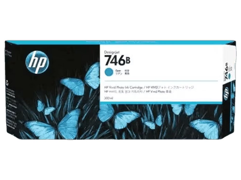 HP 746B 300-ml DesignJet Ink Cartridge - Cyan