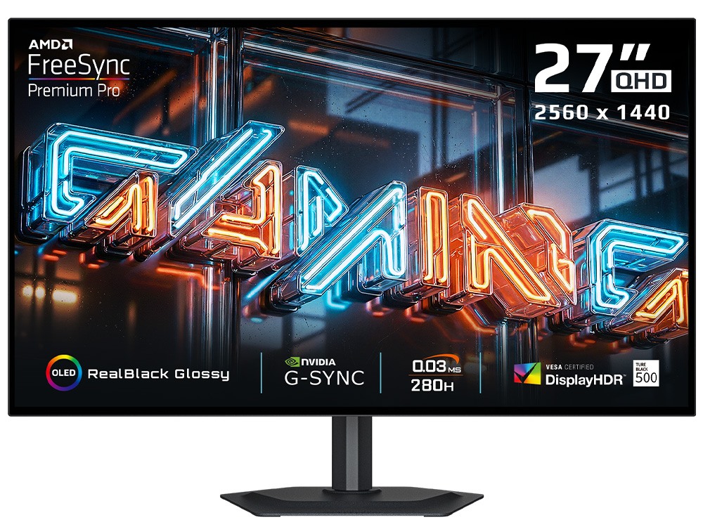 GIGABYTE MO27Q28GR 27" QHD OLED 280Hz Anti-Reflection Gaming Monitor