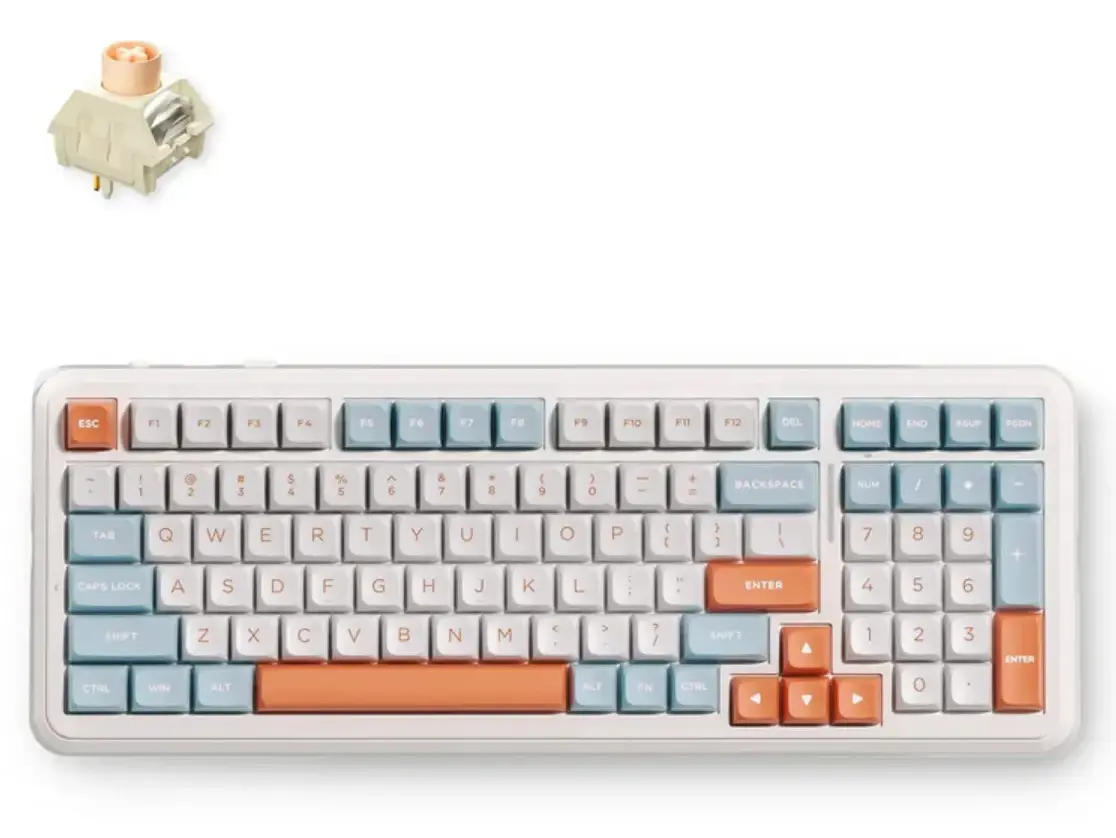 MCHOSE K99 V3 8K Hot-Swap RGB Wireless Icy Creamsicle Switch Mechanical Keyboard - Horizon Orange