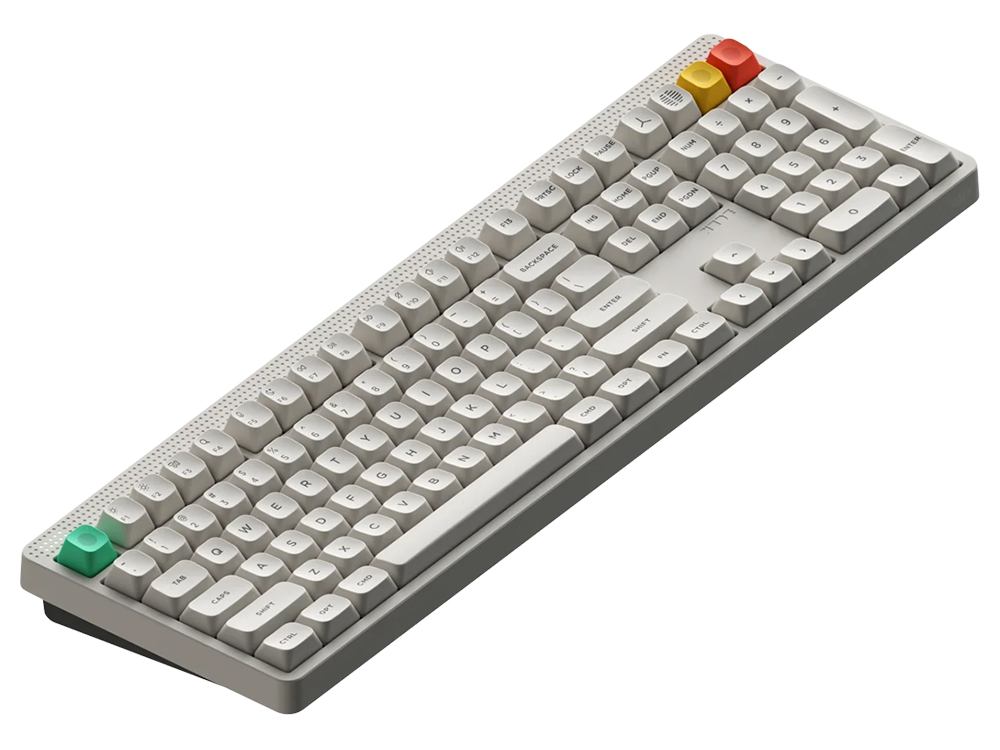 NuPhy Node100 Lunar White Blush Max Switch Tri-Mode RGB 100% Wireless Mechanical Keyboard