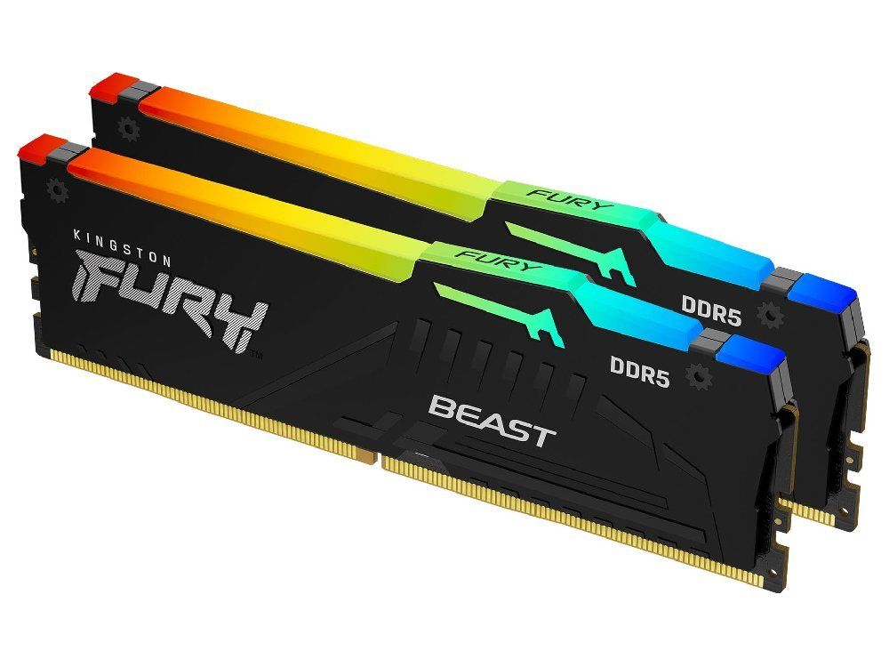 Kingston FURY Beast RGB 64GB (2 x 32GB) DDR5 6000MHz CL30 Desktop RAM