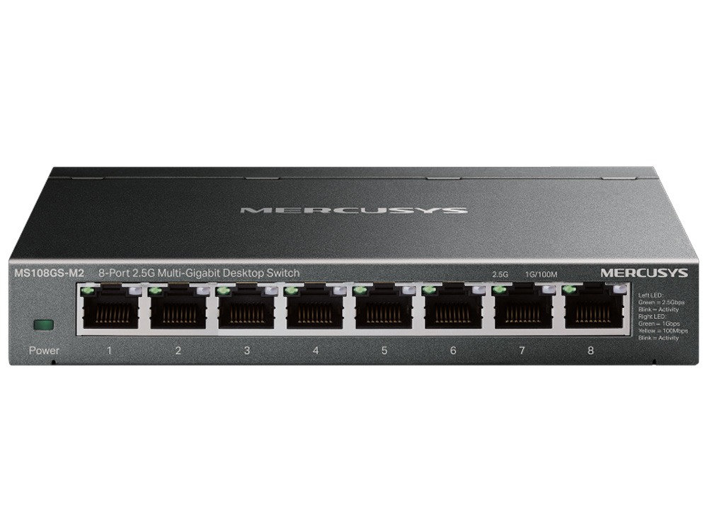 TP-Link Mercusys MS108GS-M2 8-Port 2.5G Multi-Gigabit Desktop Switch