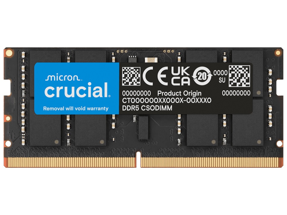 Crucial 16GB DDR5-6400 CL52 CSODIMM Laptop RAM CT16G64C52CS5