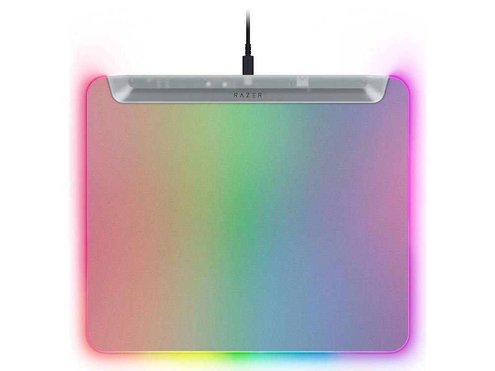 Razer Firefly V2 Pro 15-Zone RGB Hard Gaming Mouse Mat - Phantom White Edition