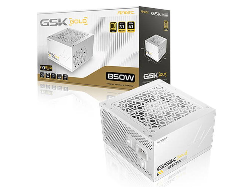 Antec GSK GOLD 850W ホワイト Antec GSK850 V2 White 850W 80+ Gold ATX 3.1 Power Supply