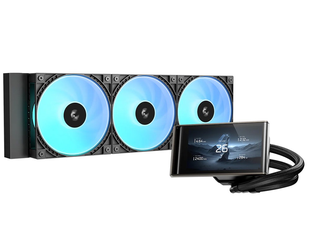 DeepCool LT360 VISION ARGB 360mm 4.5" IPS LCD AIO Liquid CPU Cooler