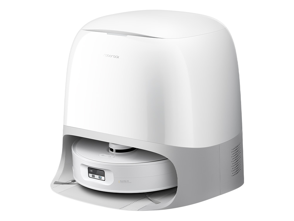 Roborock Qrevo Curv 2 Flow 20,000Pa SpiraFlow Roller Mop Robot Vacuum & Dock White
