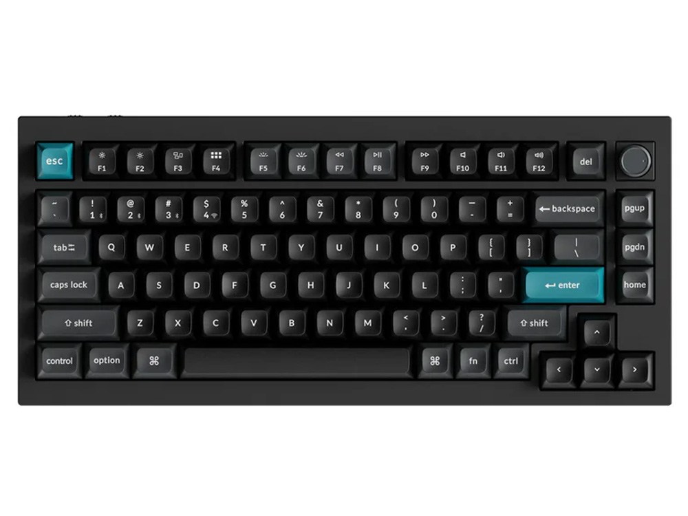 Keychron Q1 Ultra 8K Wireless Silk POM Banana Switch Mechanical Keyboard - Black