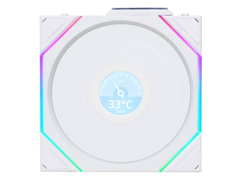 Lian Li UNI FAN TL Wireless LCD 140 Reverse Blade 140mm Case Fan - White