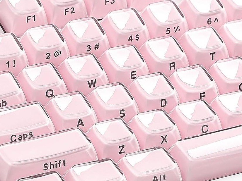 YUNZII Jelly OEM Profile Transparent Keycap Set - Pink (113 pcs)