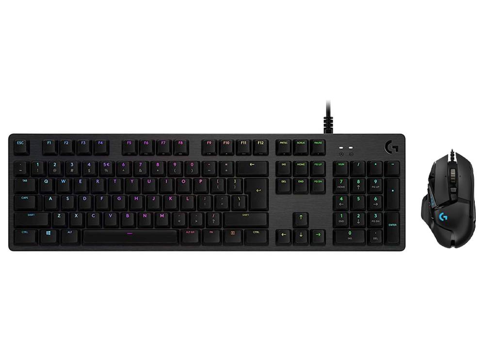 Logitech G512 Carbon Gaming Keyboard + Logitech G502 Hero Gaming Mouse Bundle