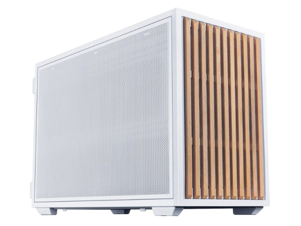Lian Li B4-mATX Wood Beech Wood Panel SFF Micro-ATX Case - White