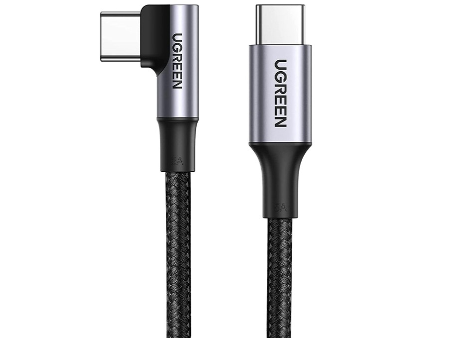 UGREEN US334 90-Degree Right Angle USB-C to USB-C 100W 3m Braided Cable