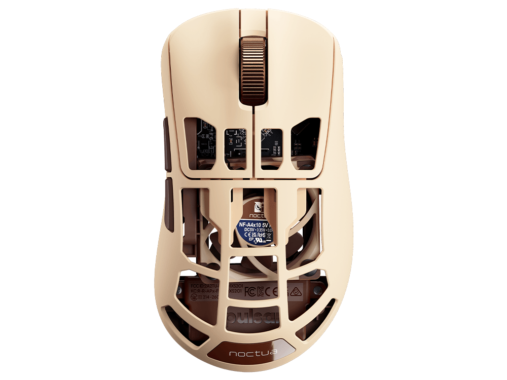 Pulsar x Noctua Feinmann F01 8K Wireless Fan-Cooled Gaming Mouse