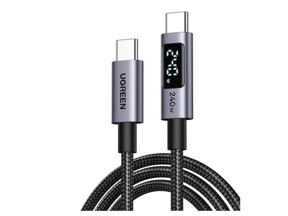 UGREEN 1m 240W Smart Digital Display Type-C to Type-C PD Fast Charging Cable